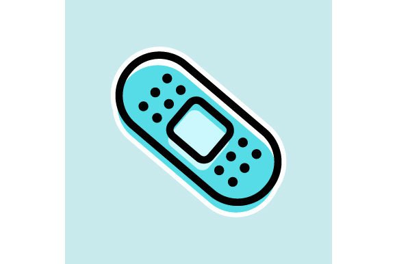 Band Aid - Sticker: A Designer's Review for Real Embroidery