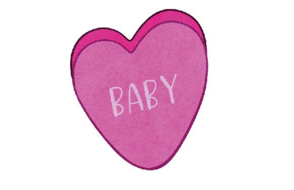 Candy Heart Baby Sticker, Watercolor: A Designer's Review