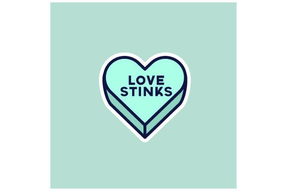 Candy Heart Love Stinks Sticker: A Designer's Review