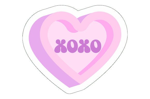 Candy Heart XOXO Sticker: A Designer's Review