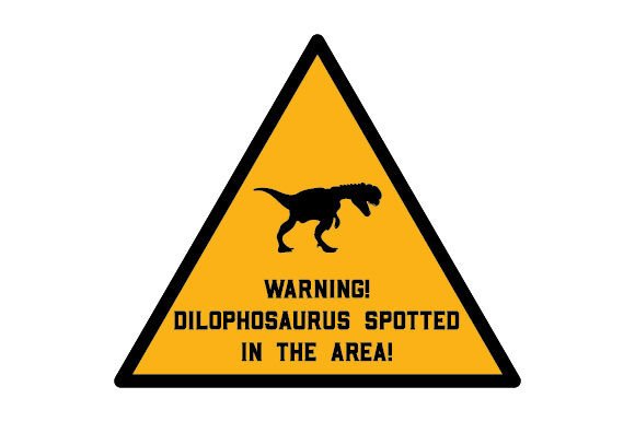 Dinosaur Warning Sticker: A Designer's Field Review