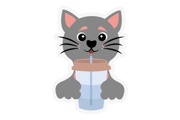 Kawaii Cat Drinking Smoothie: A Designer's Review
