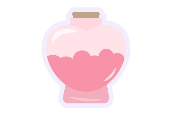 Love Potion Sticker: A Designer's Take on Valentine Embroidery