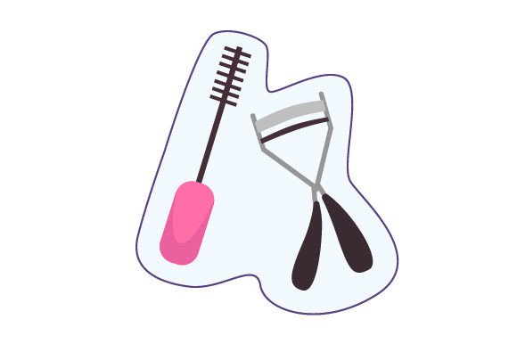 Mascara Eyelash Curler Sticker: A Designer's Take