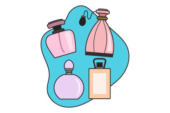 Perfume Set Sticker: A Designer's Take on Beauty Embroidery