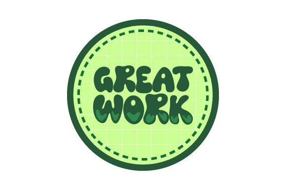 Review: Great Work Reward Sticker for Kids Embroidery Design