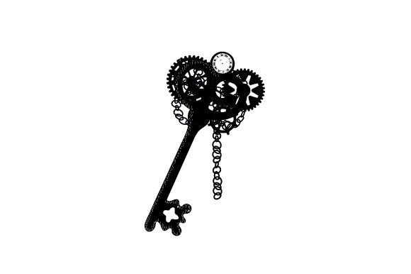 Steampunk Key Sticker: A Designer's Review for Embroidery